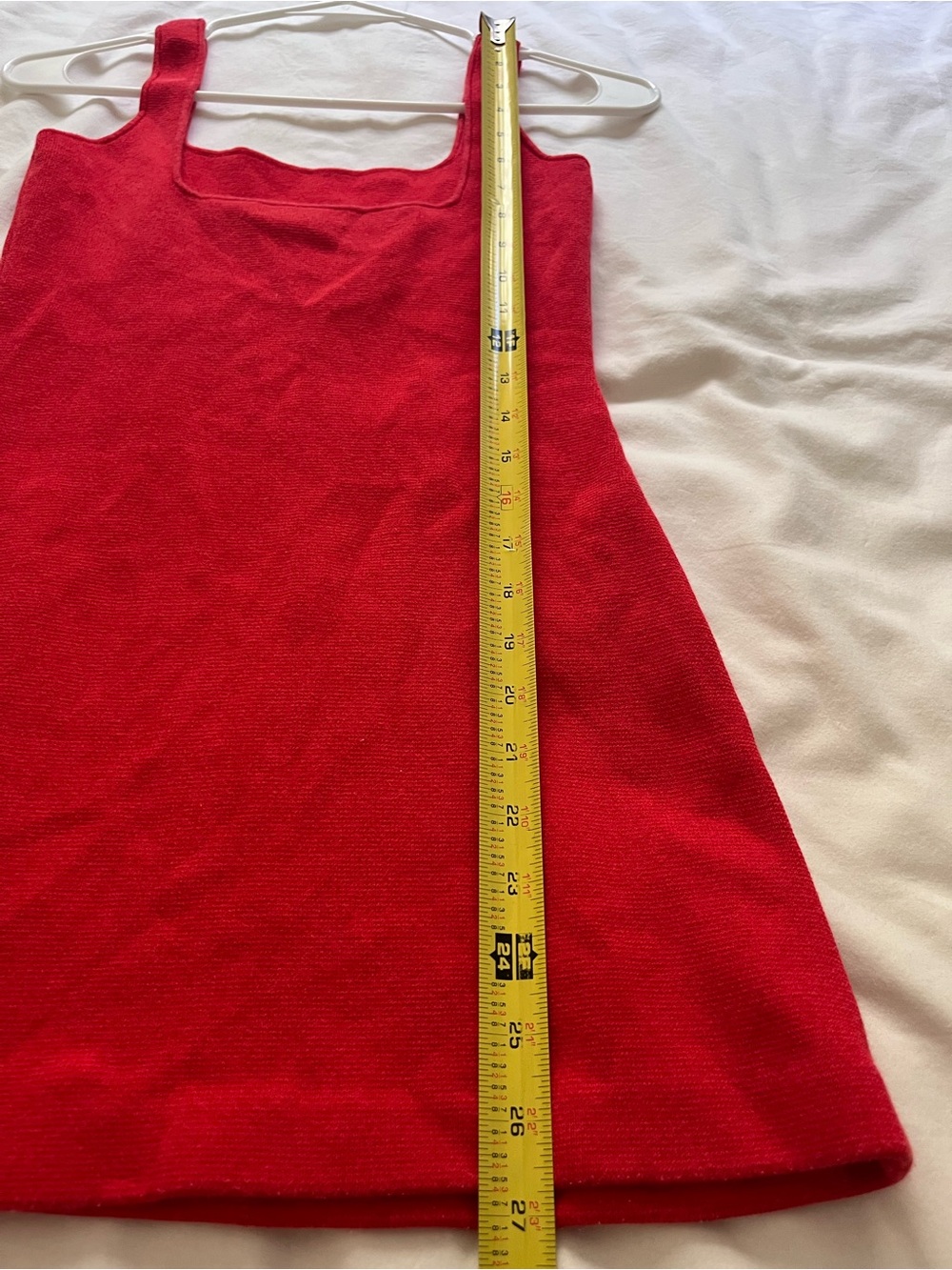 J. Crew Square Neck Mini Sweater Dress Viscose Cotton Knit Red Size XXS BR343 - Picture 11 of 12